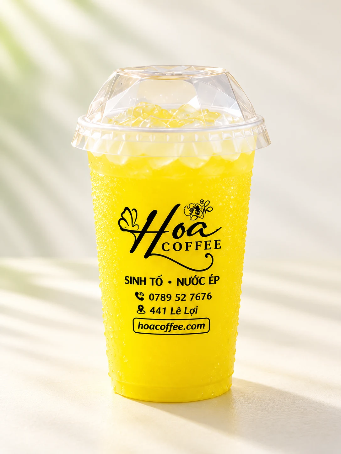 Thơm mix ổi — ảnh ly nước Hoa Coffee đã thay nền