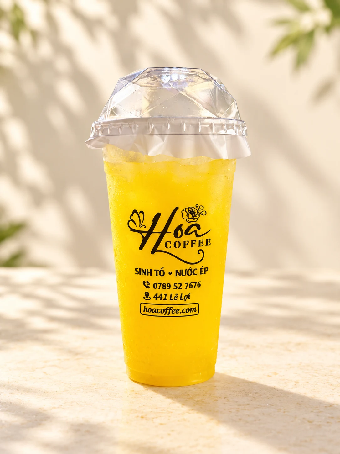 Nước ép thơm — ảnh ly nước Hoa Coffee đã thay nền
