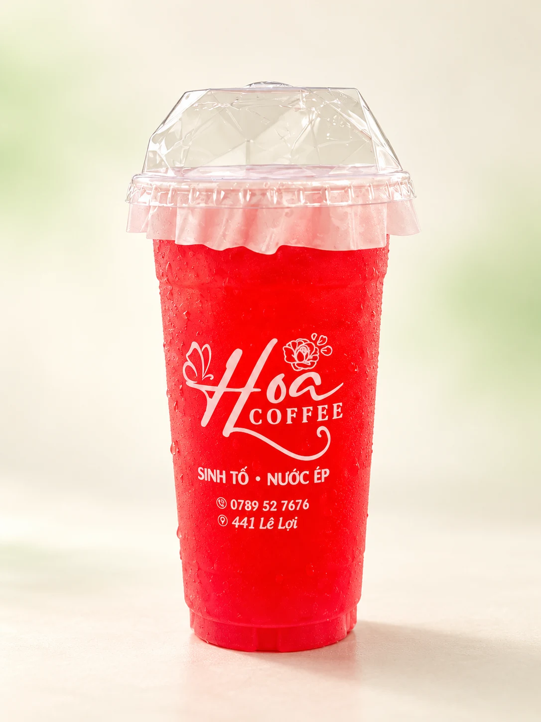 Một ly mát lành — ảnh ly nước Hoa Coffee đã thay nền