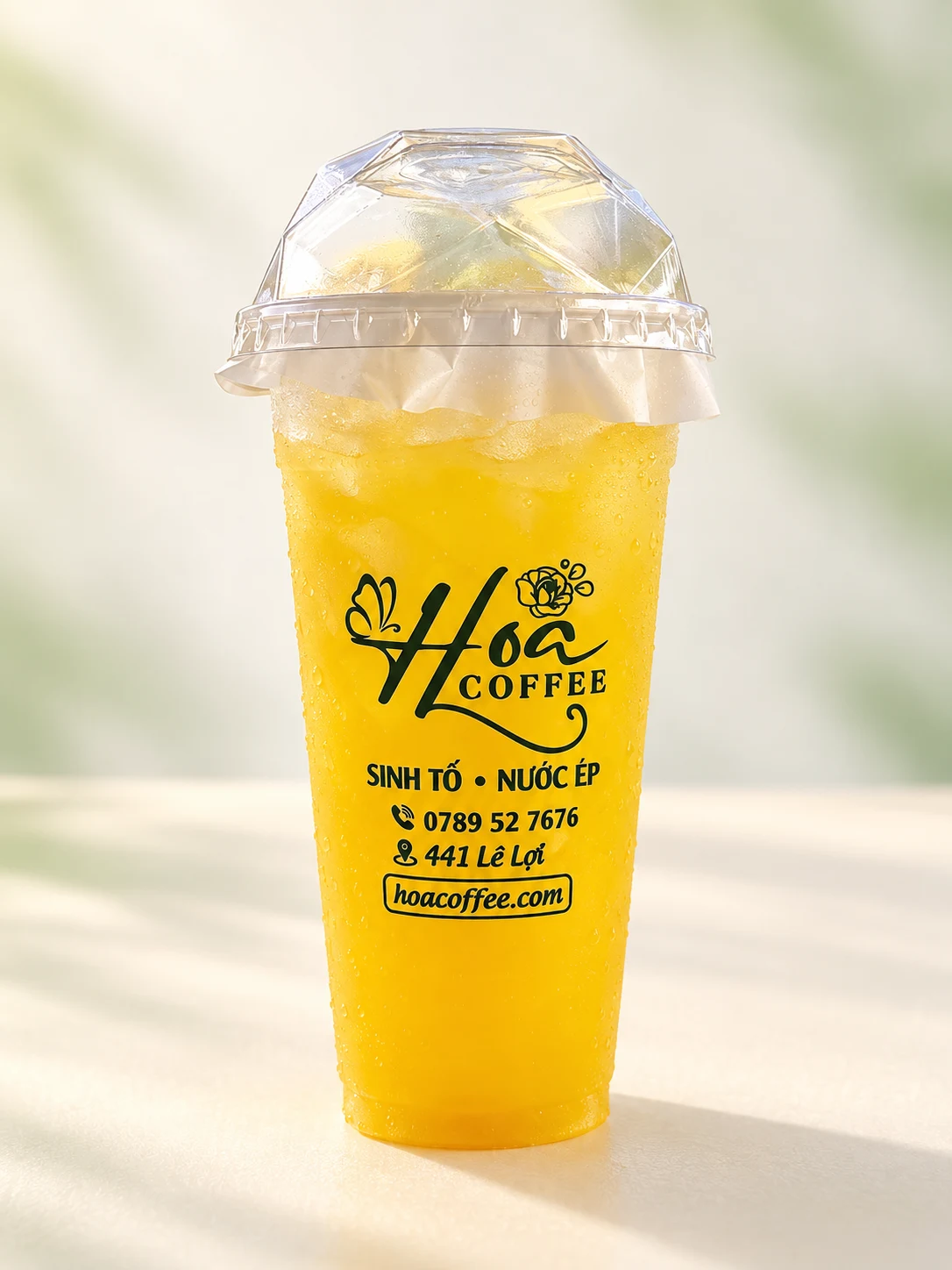 Vị tươi từ Hoa — ảnh ly nước Hoa Coffee đã thay nền